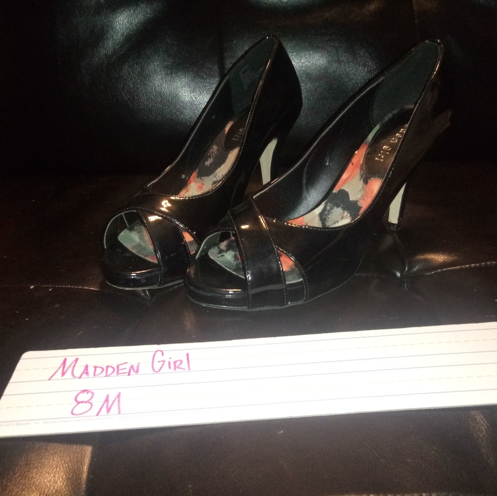 Madden Girls Black Heels